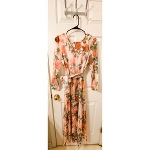 Floral Print Elegant Maxi Dress